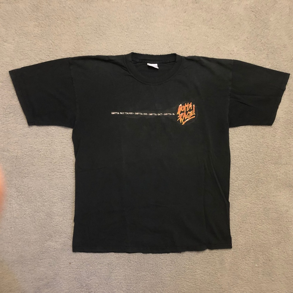 Vintage Gotta Race Graphic T-Shirt XL Black USA‎ Dirt Track Stock Car Thrashed